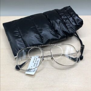 Moncler ML0104 016 Clear Glasses Demo Lenses New 67-17-145 Oversized Unisex